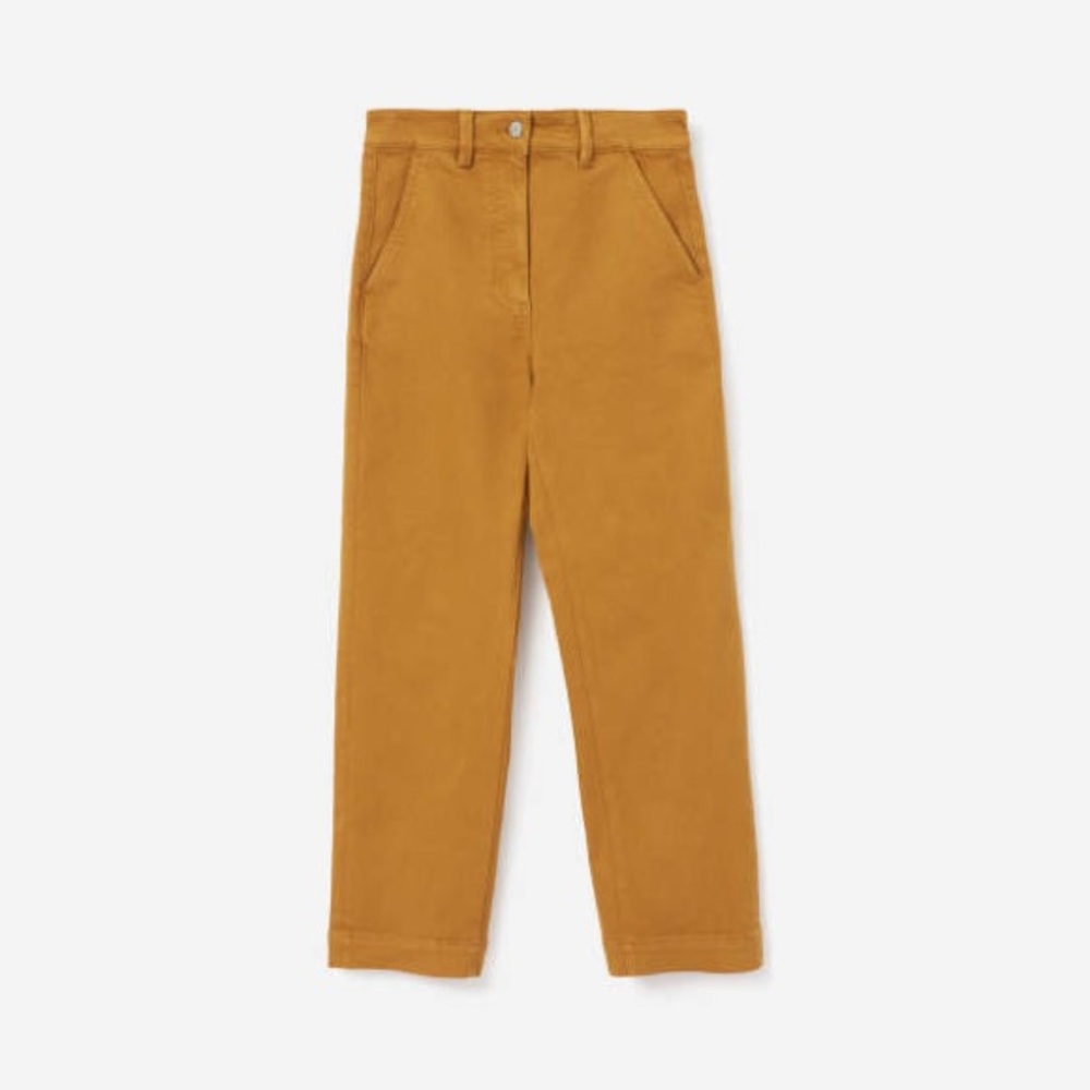 Everlane golden brown straight leg crop in short